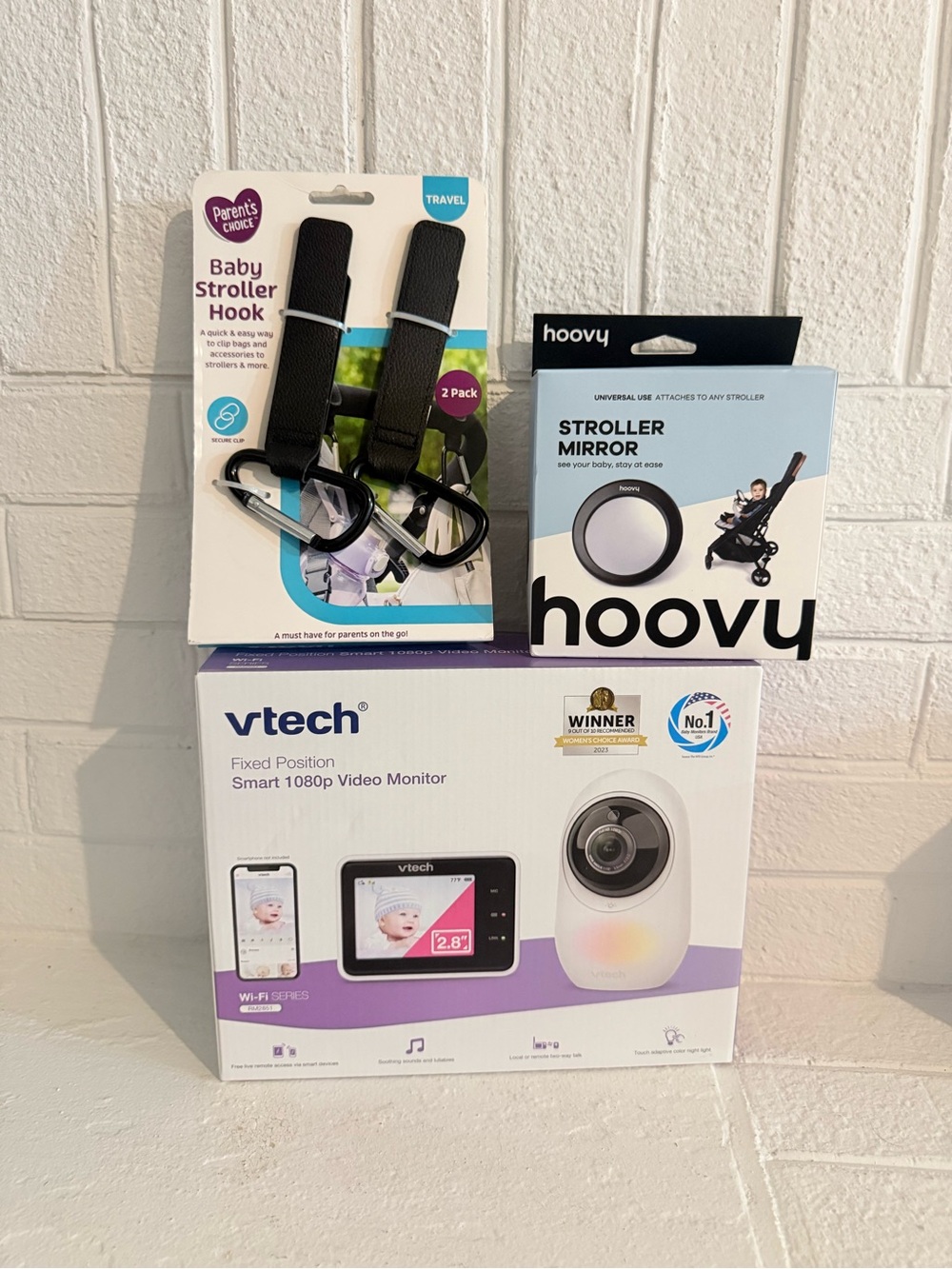 VTech Smart 1080p Video Monitor with Stroller Mirror & Stroller Hooks